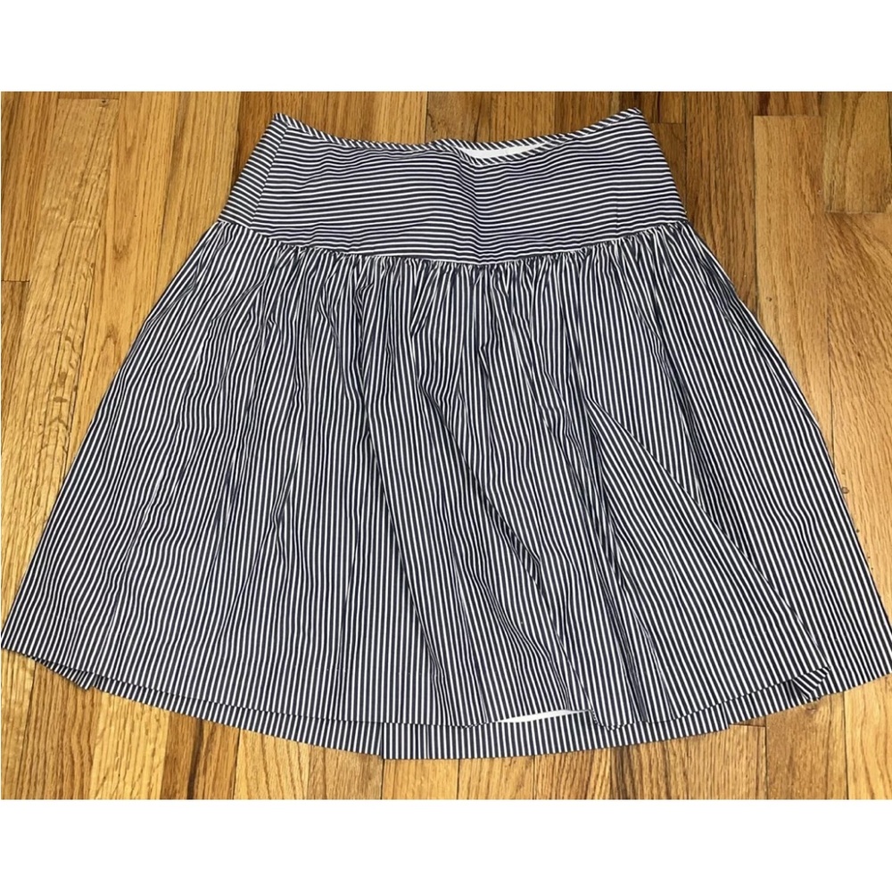 Gap Blue And White Striped Skirt Nautical Full Blue A-Line Lined Size 0
